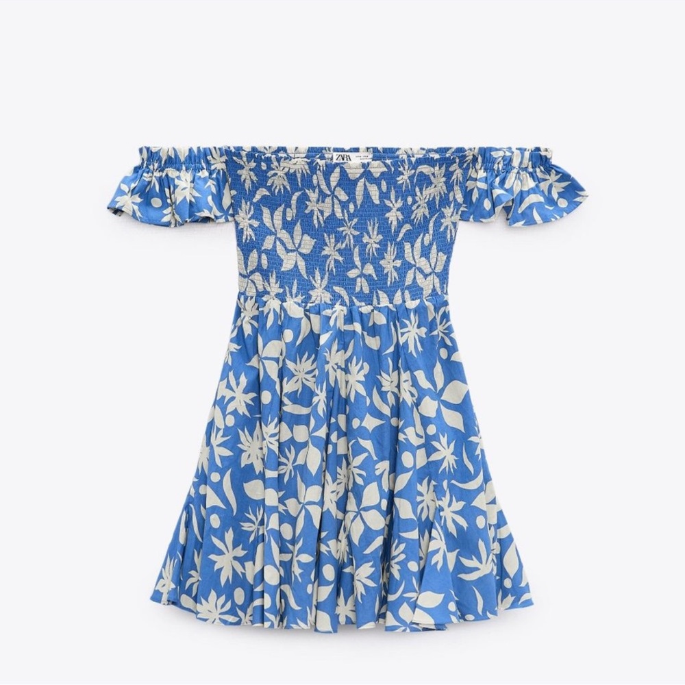 ZARA PRINTED SHORT DRESS - Picture 4 of 10